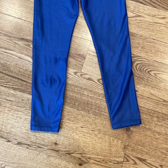 Zyia active blue shimmer high rise legging 6 - 8 workout athletic gym rat - Picture 5 of 8